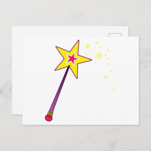 Magic Wand Briefkaart (Voorkant / Achterkant)