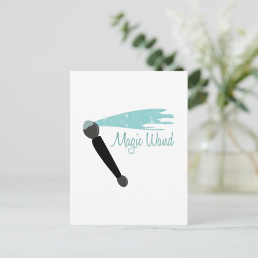 Magic Wand Briefkaart (Staand voorkant)