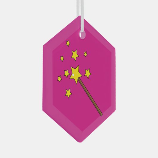 Magic Wand Glas Ornament (Voorkant Rechts)