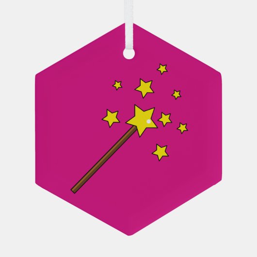 Magic Wand Glas Ornament (Achterkant)