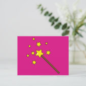 Magic Wand Holiday Briefkaart (Staand voorkant)