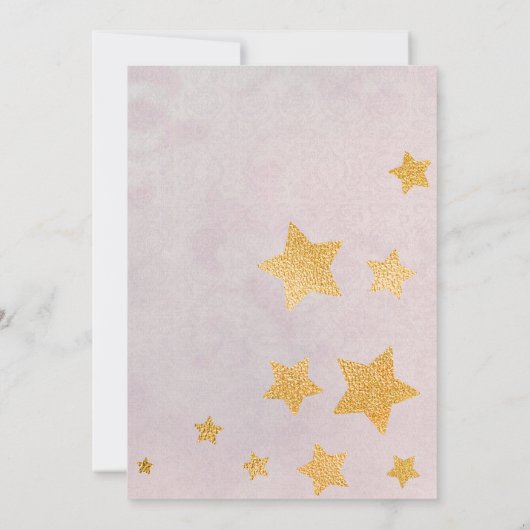 Magic Wand Meisje Wizard Verjaardag Uitnodiging (Achterkant)