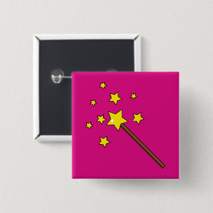 Magic Wand Vierkante Button 5,1 Cm