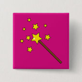 Magic Wand Vierkante Button 5,1 Cm (Voorkant)