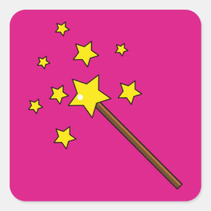 Magic Wand Vierkante Sticker