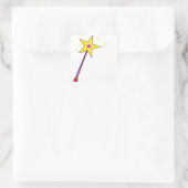 Magic Wand Vierkante Sticker (Tas)