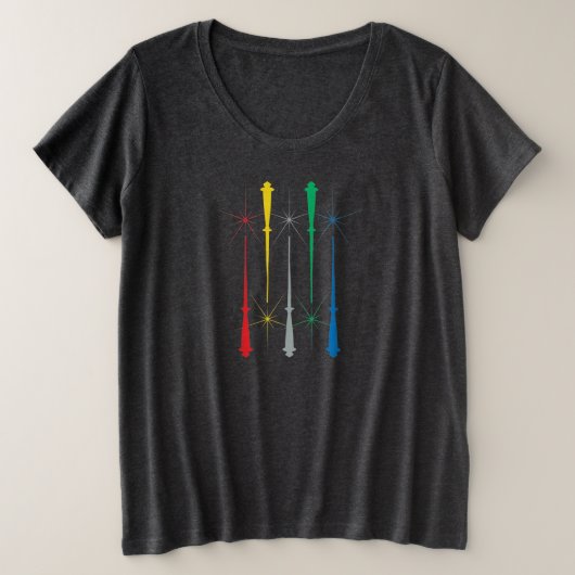 Magic Wands Plus Size Women's T-Shirt (Design voorkant)