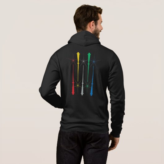 Magic Wands Unisex Zip Hoodie (Achterkant volledig)