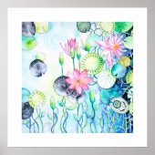 Magic Waterlelies Archival Art Print Ratio 1:1 (Voorkant)