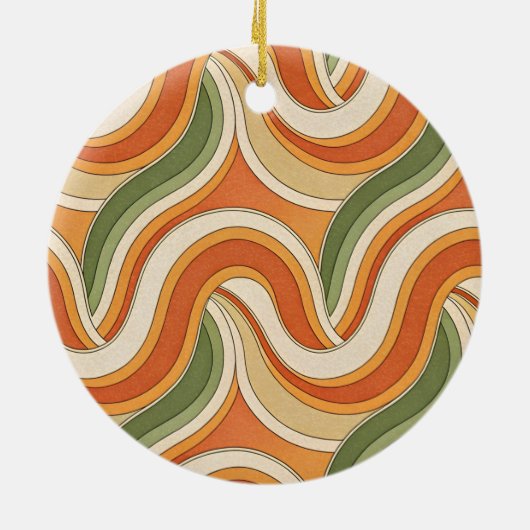 Magic Waves Pattern Keramisch Ornament (Achterkant)