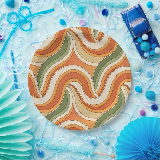 Magic Waves Pattern Papieren Bordje (Feest)
