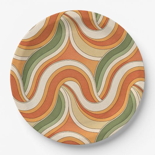 Magic Waves Pattern Papieren Bordje (Voorkant)