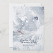 Magic White Horse & Dove on Ice - Kerstmis Kaart (Voorkant)