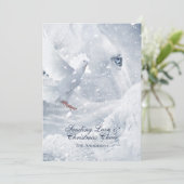 Magic White Horse & Dove on Ice - Kerstmis Kaart (Staand voorkant)