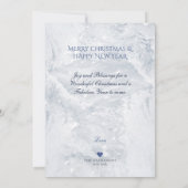 Magic White Horse & Dove on Ice - Kerstmis Kaart (Achterkant)