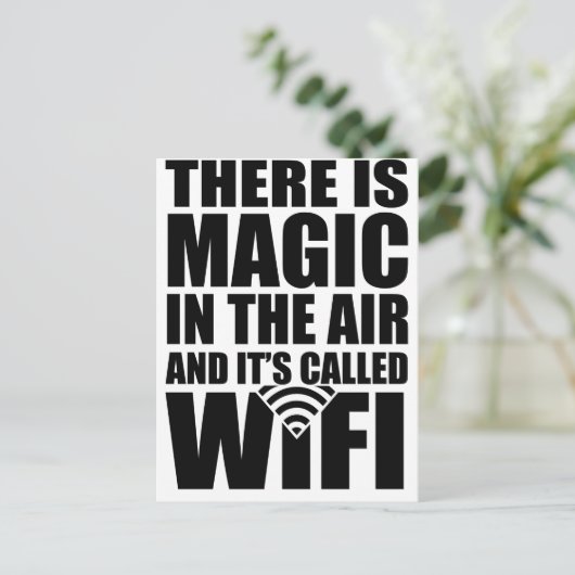 Magic wifi briefkaart (Staand voorkant)