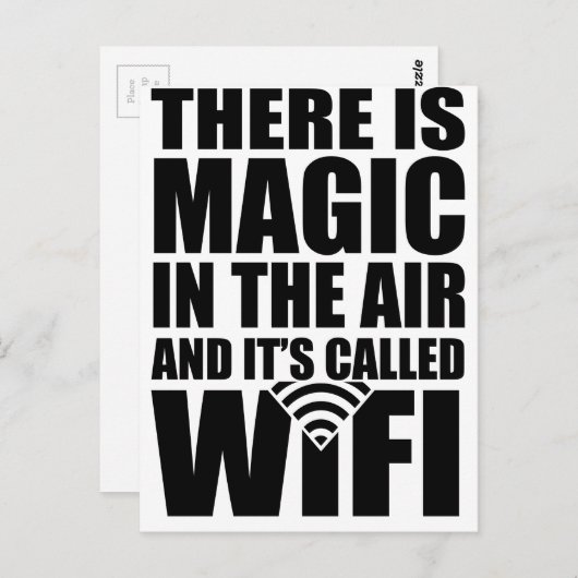 Magic wifi briefkaart (Voorkant / Achterkant)