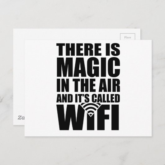 Magic wifi briefkaart (Voorkant / Achterkant)