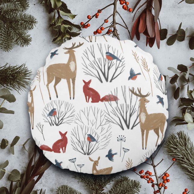 Magic Winter Wonderland Rond Kussen (Creator heeft geüpload)