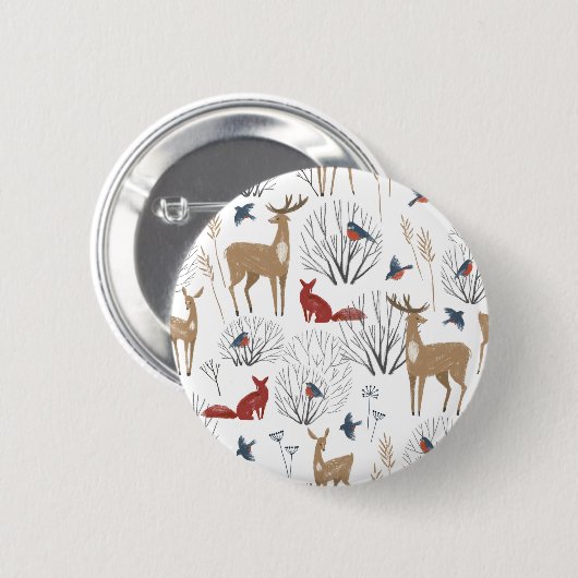 Magic Winter Wonderland Ronde Button 5,7 Cm (Voorkant /achterkant)