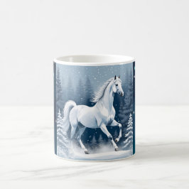 Magic Wit Winter Paard Koffiemok