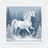 Magic Wit Winter Paard Servet (Voorkant)