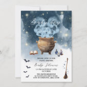 Magic Witch Cauldron Baby Boy Brouwen Baby shower Kaart (Voorkant)