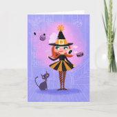 Magic Witch Redhead Verjaardag Kaart (Voorkant)