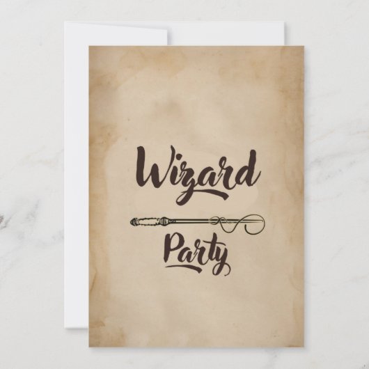 Magic Wizard Green Verjaardagsfeest Kaart (Achterkant)