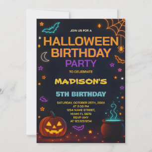 Magic & Wizard Halloween Verjaardag Uitnodiging