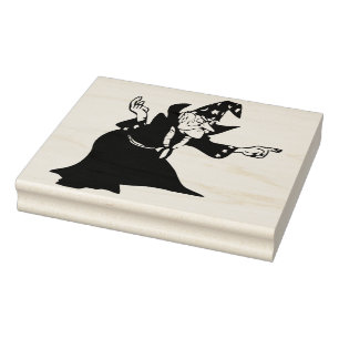 Magic wizard silhouet art stempel