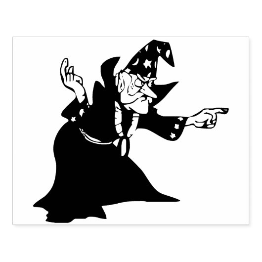 Magic wizard silhouet art stempel (Afrduk)
