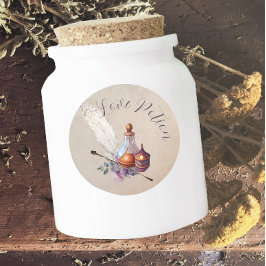 Magic Wizard Waterverf Love Potion Ronde Sticker