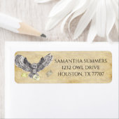 Magic Wizard Witch School Owl Etiket (Insitu)