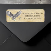 Magic Wizard Witch School Owl Etiket