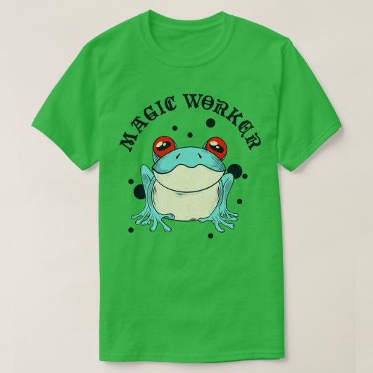 Magic Worker Frog Psychedelic Animal T-shirt (Design voorkant)