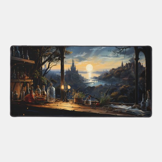 Magic Workshop Bench met uitzicht op een Fantasy B Bureaumat (Voorkant)