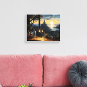 Magic Workshop Bench met uitzicht op een Fantasy B Canvas Afdruk (Insitu (Woonkamer))