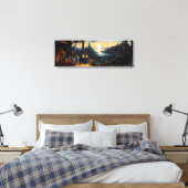 Magic Workshop Bench met uitzicht op een Fantasy B Canvas Afdruk (Insitu (Slaapkamer))