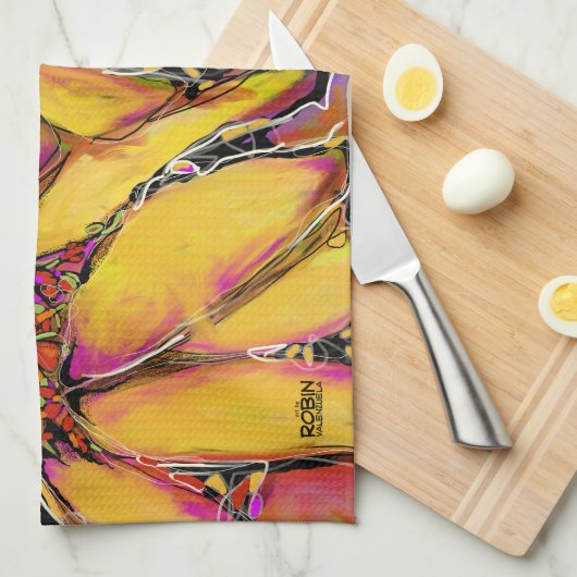 "Magic" Zonnebloem Keukenhanddoek (Quarter Fold)