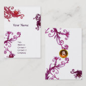 MAGIC ZWIRL ORANJE AGATE GEM MONOGRAM VISITEKAARTJE (Voorkant / Achterkant)