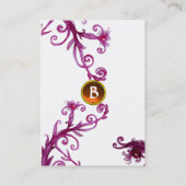 MAGIC ZWIRL ORANJE AGATE GEM MONOGRAM VISITEKAARTJE (Achterkant)