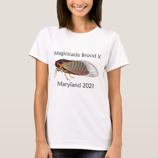 Magicada Brood X Maryland State T-Shirt (Voorkant)