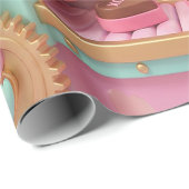 Magical 3D Cupid’s Valentine Gift Factory Scene Cadeaupapier (Rol Hoek)