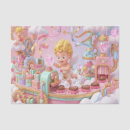 Magical 3D Cupid’s Valentine Gift Factory Scene Tissuepapier