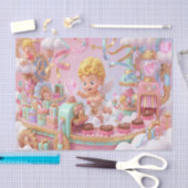Magical 3D Cupid’s Valentine Gift Factory Scene Tissuepapier (Craft)