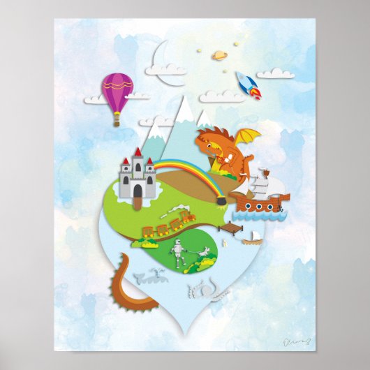 Magical Adventure Island Poster (geen tekst) (Voorkant)