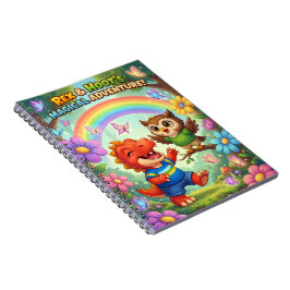 Magical adventure whimsical rainbow kids spiral notitieboek