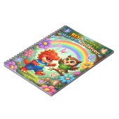Magical adventure whimsical rainbow kids spiral notitieboek (Linkerzijde)