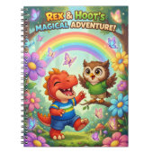 Magical adventure whimsical rainbow kids spiral notitieboek (Voorkant)